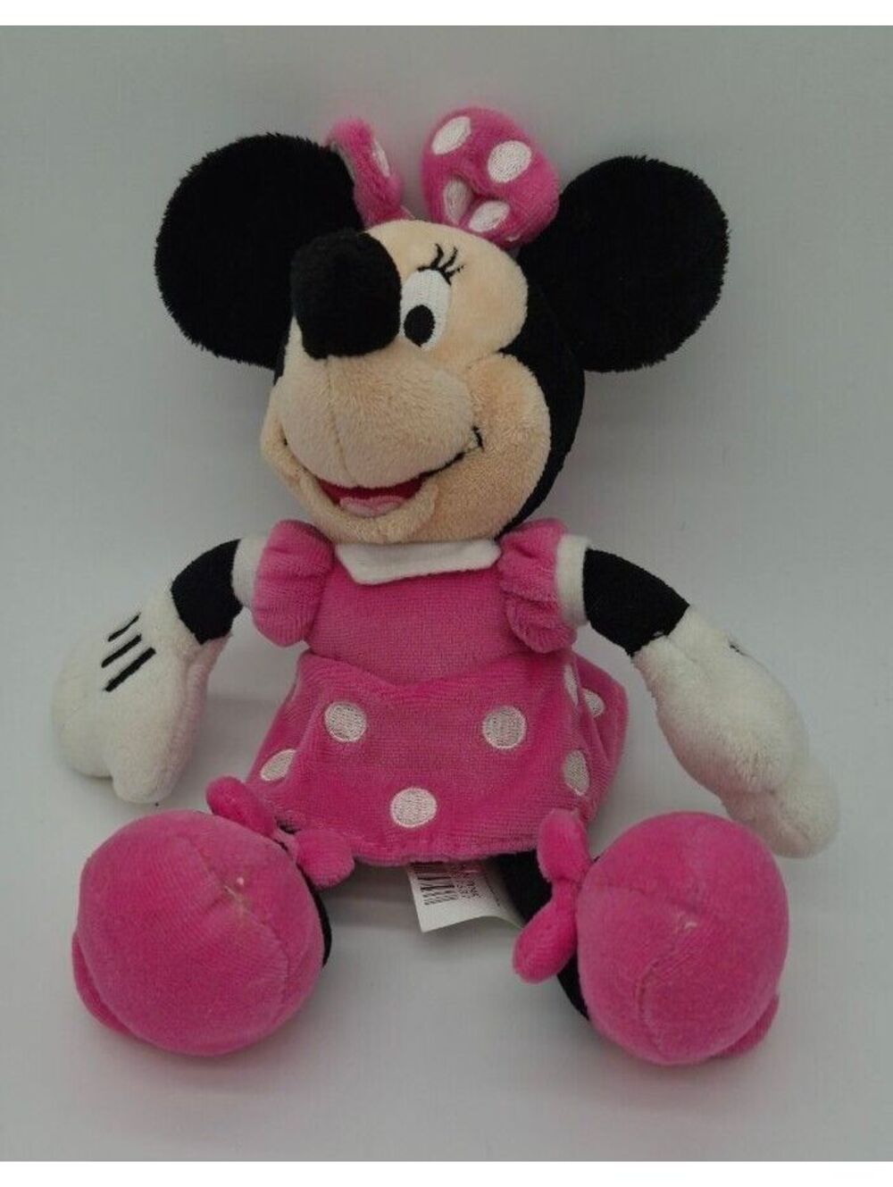 Disney Minnie Mouse 10" Pink Polka Dot Bean Bag Plush